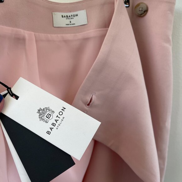 New Aritzia Pink Babaton wrap mini skirt size 2 - Picture 4 of 11